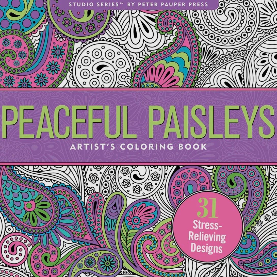 Peaceful Paisleys Adult Coloring Book