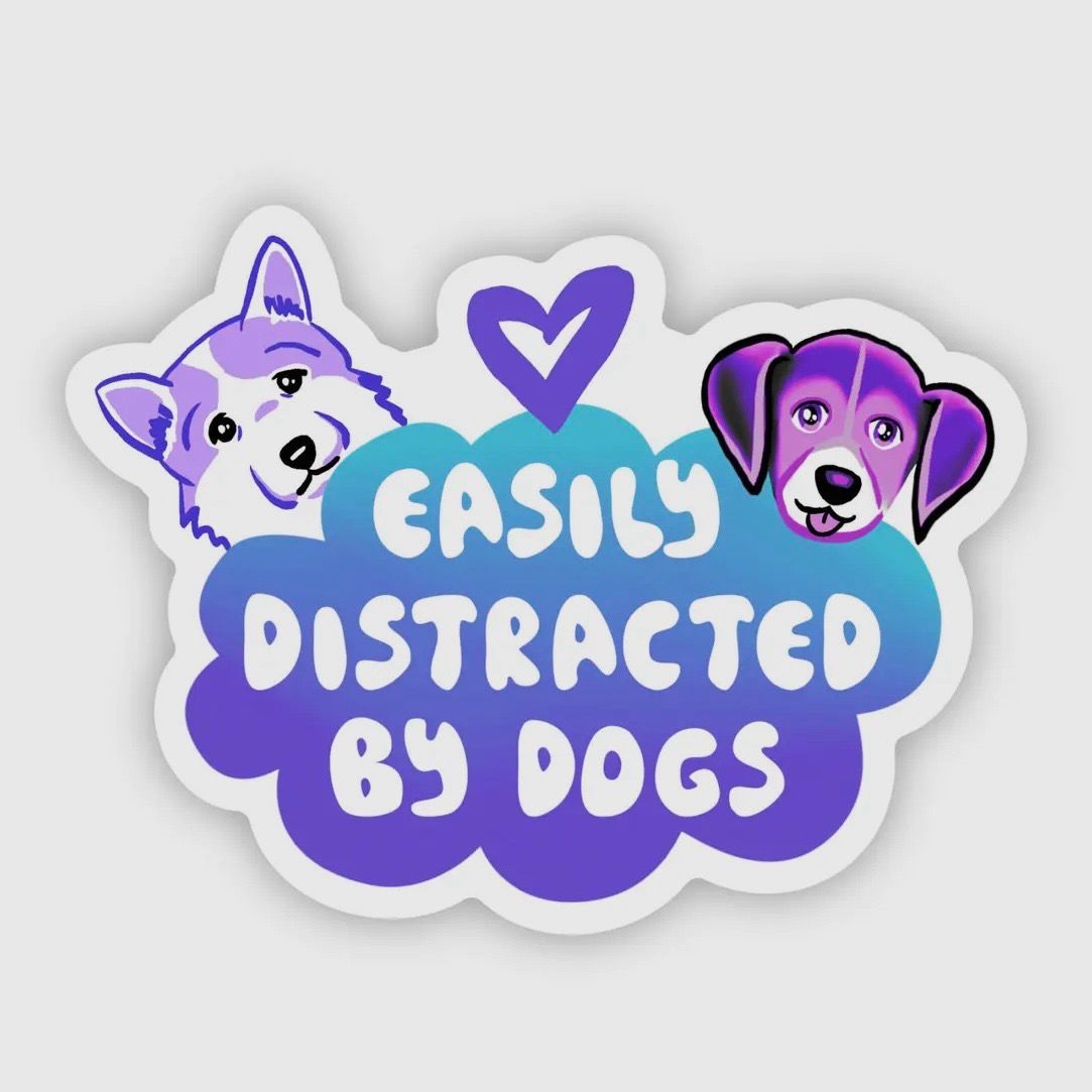 Easily Distracted Sticker