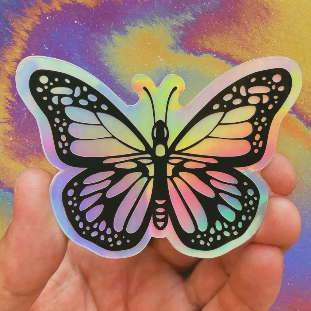 Holographic Butterfly Sticker