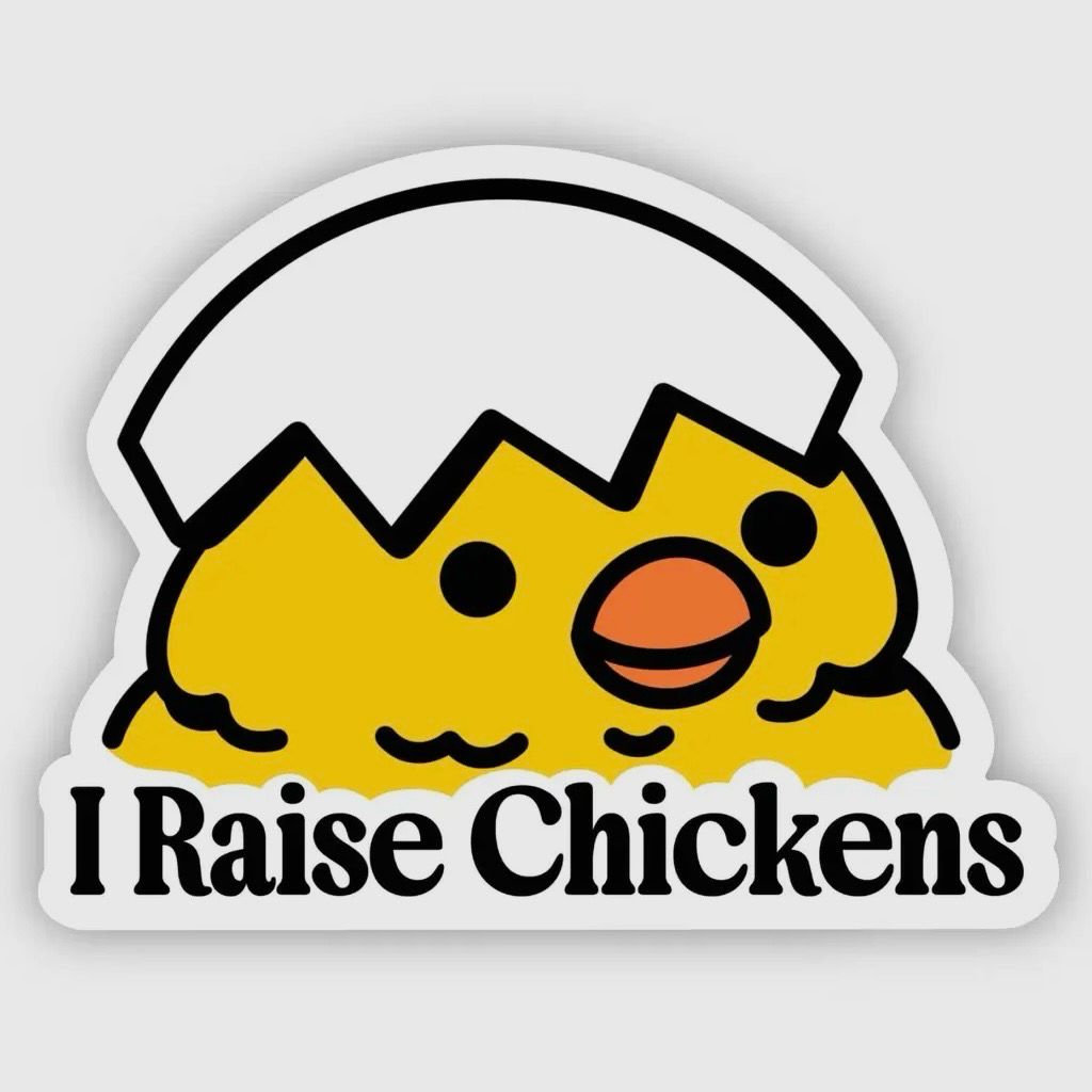 I Raise Chickens Sticker
