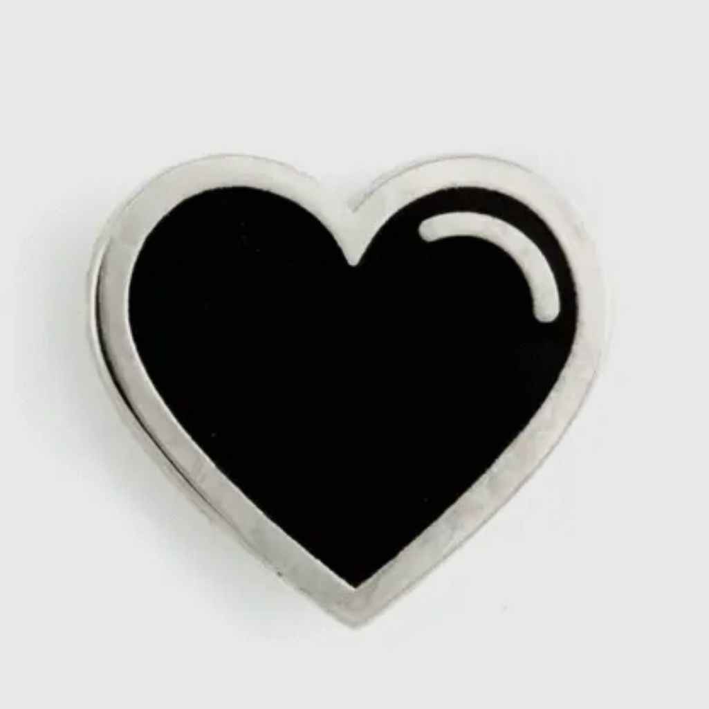 Black Heart Enamel Pin