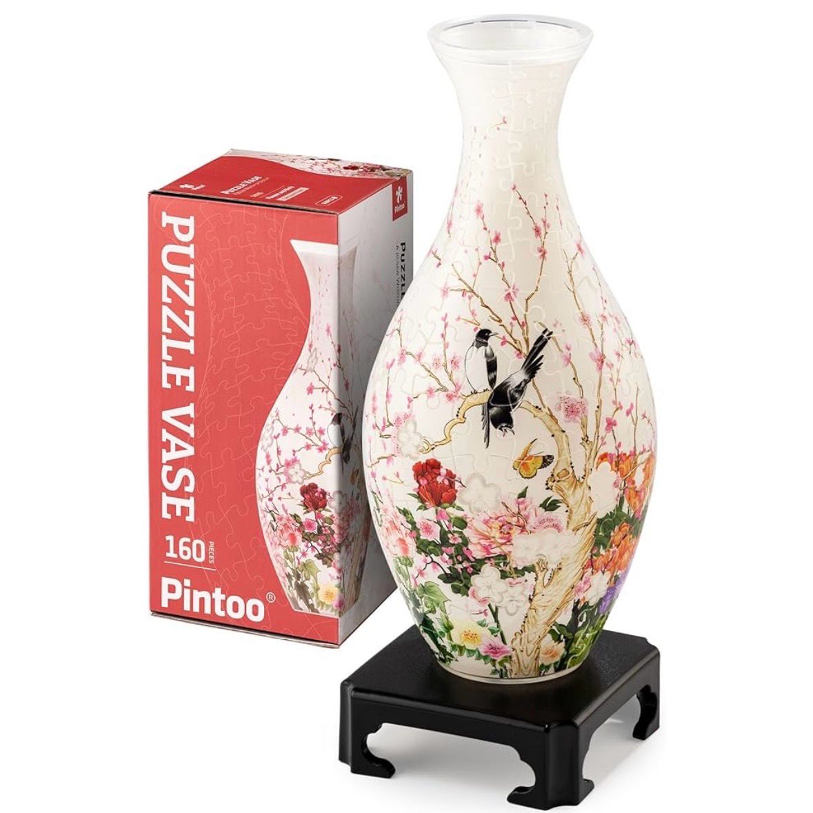 Floral Cream Puzzle Vase, Functional