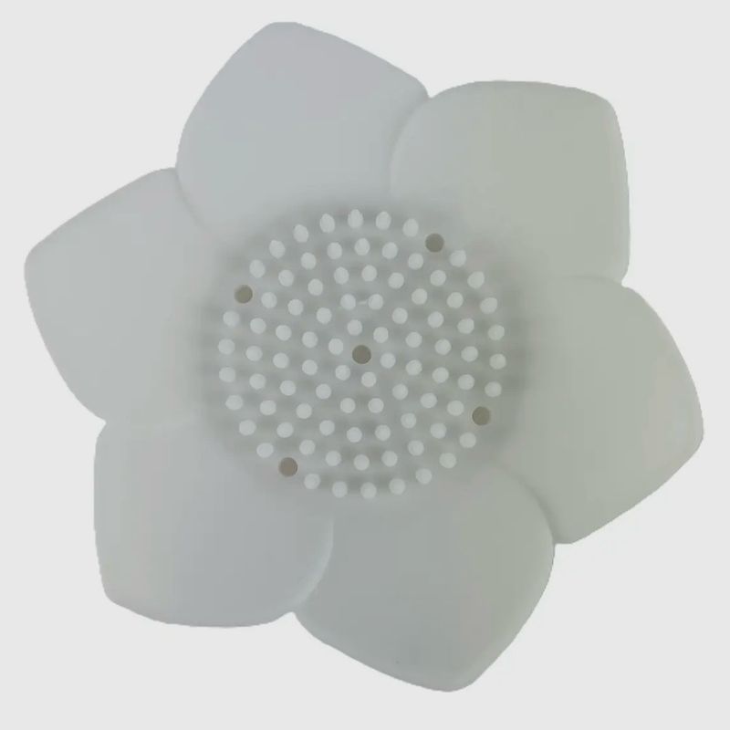 White Flower Silicone Shower Steamer Tray