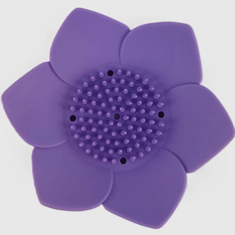Purple Silicone Flower Shower Steamer Tray