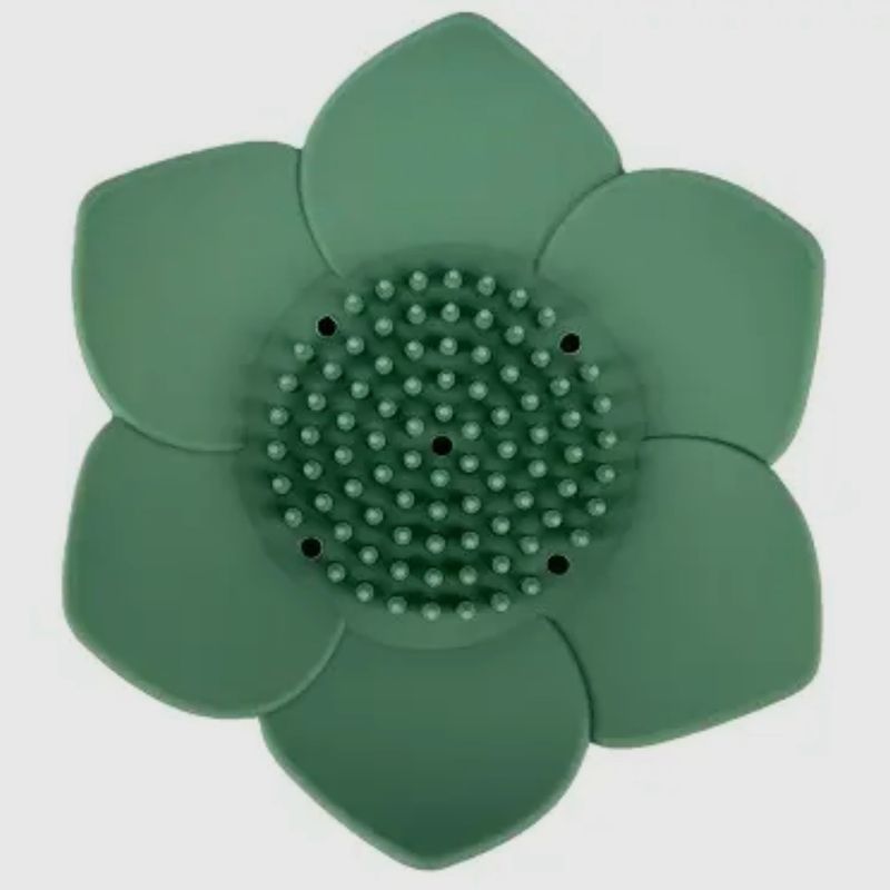 Green Silicone Flower Shower Steamer Tray