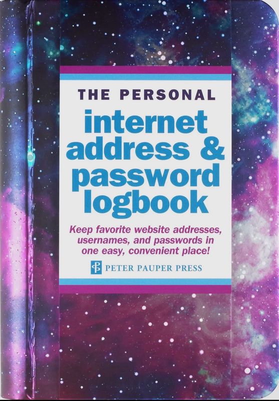 Space Internet, Address, &amp; Password Logbook