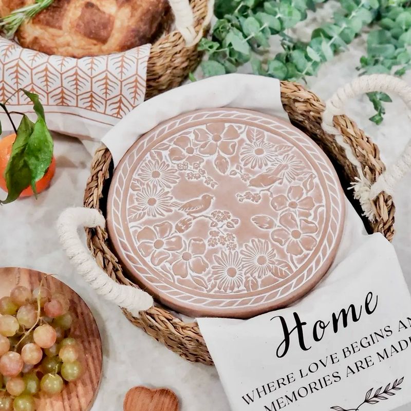 Terracotta Bread Warmer, Birds