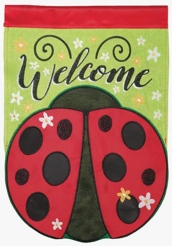 Welcome Ladybug Garden Flag