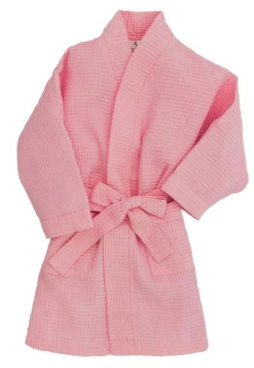 Child's Waffle Robe-Pink