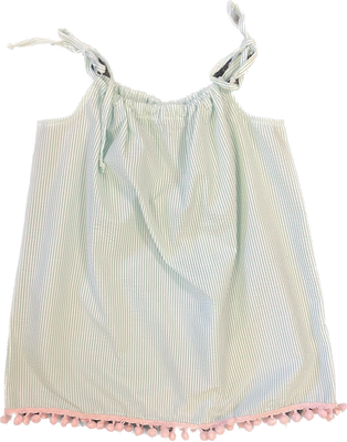 Seersucker Dress-Mint