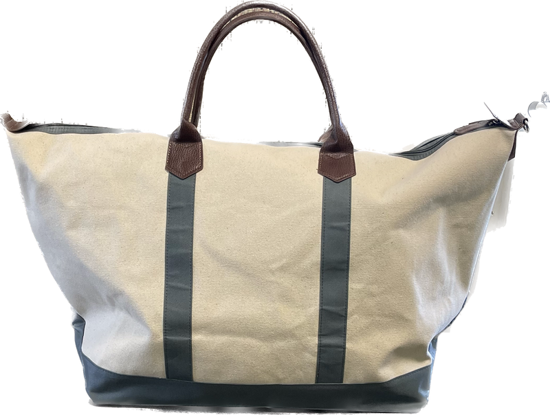Canvas Weekender Tote-gray