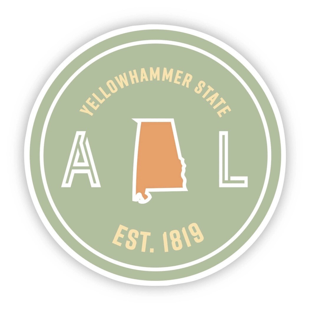 Alabama Waterproof Vinyl Sticker