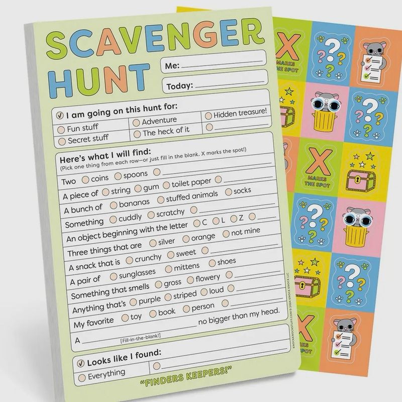 Scavenger Hunt Notepad