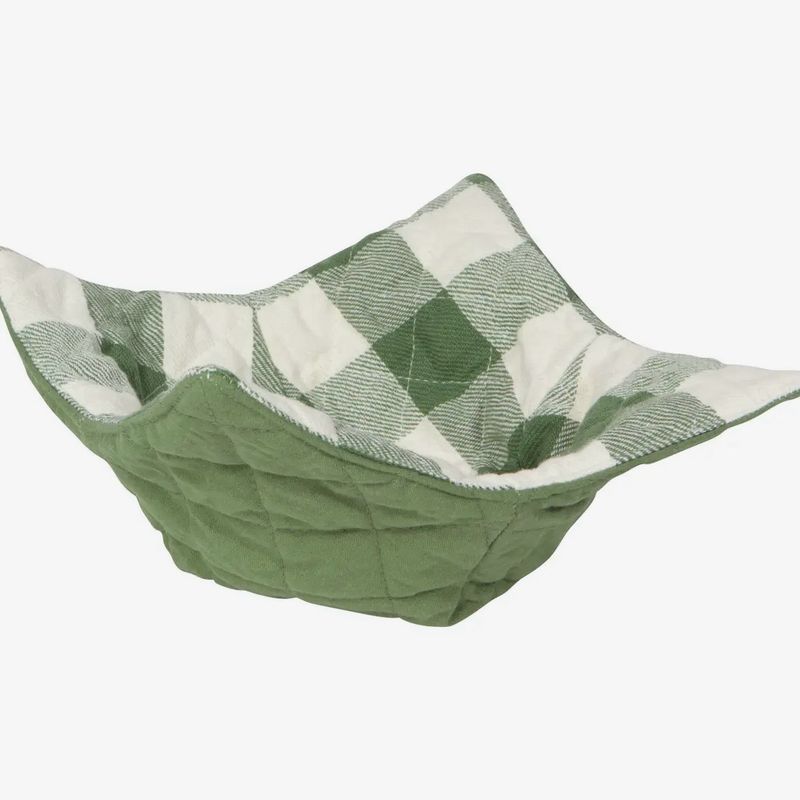 Green Plaid Bowl Cozy