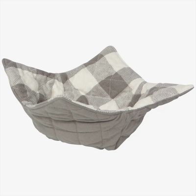 Gray Plaid Bowl Cozy