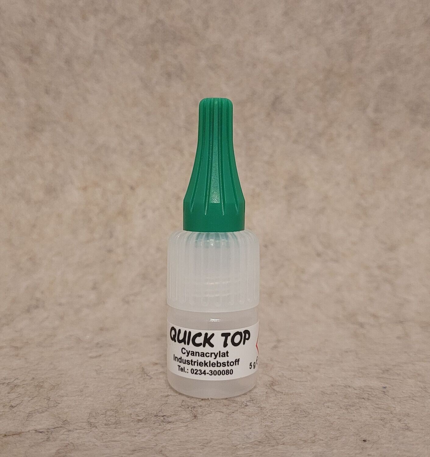 Quick-Top Klebstoff Grün
Niedrigviskos (ca. 35-70 mPa.s)