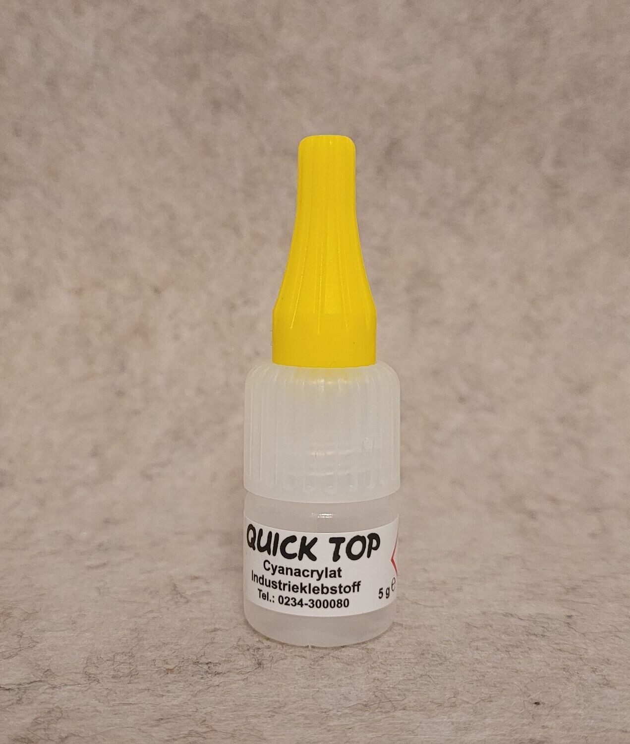 ​Quick-Top Klebstoff Gelb
hochviskos (ca. 1200-1500 mPa.s)