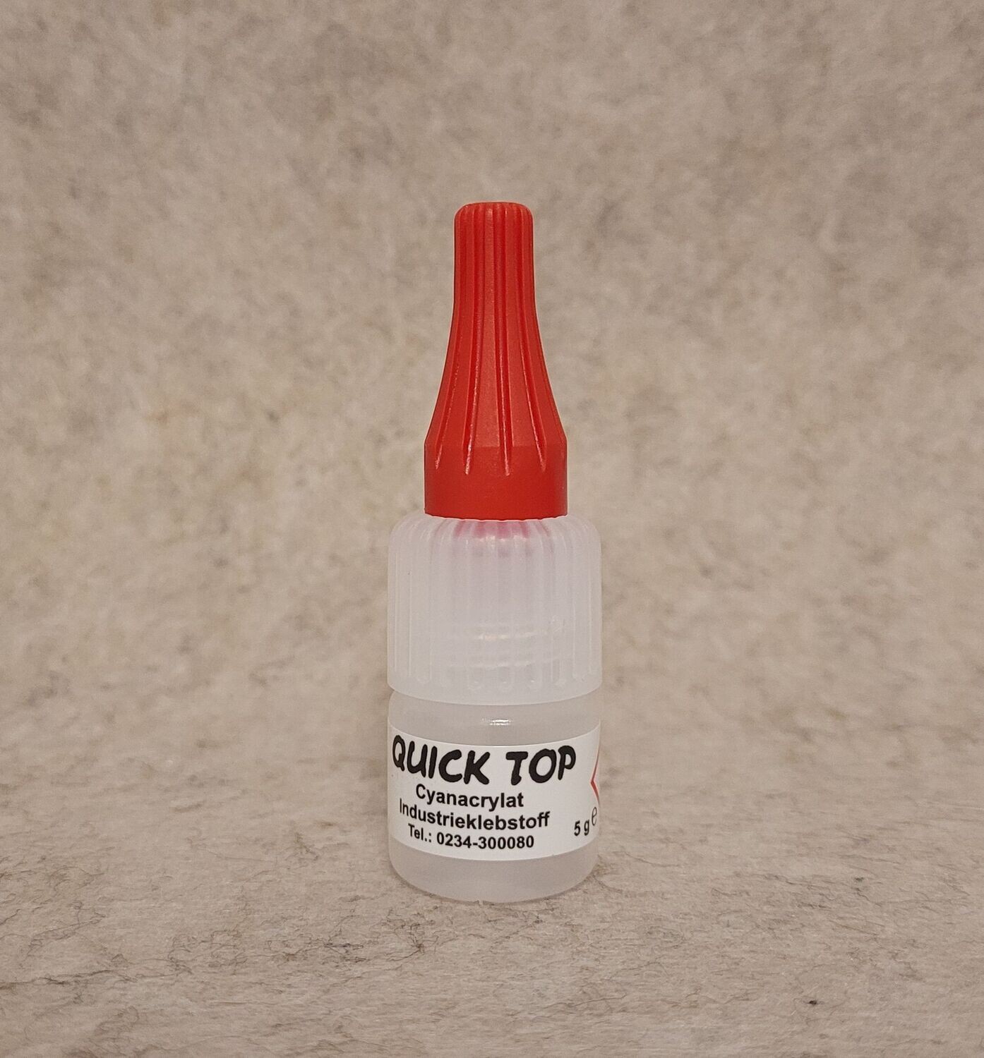 ​Quick-Top Klebstoff Rot
niedrigviskos (ca. 5-10 mPa.s)