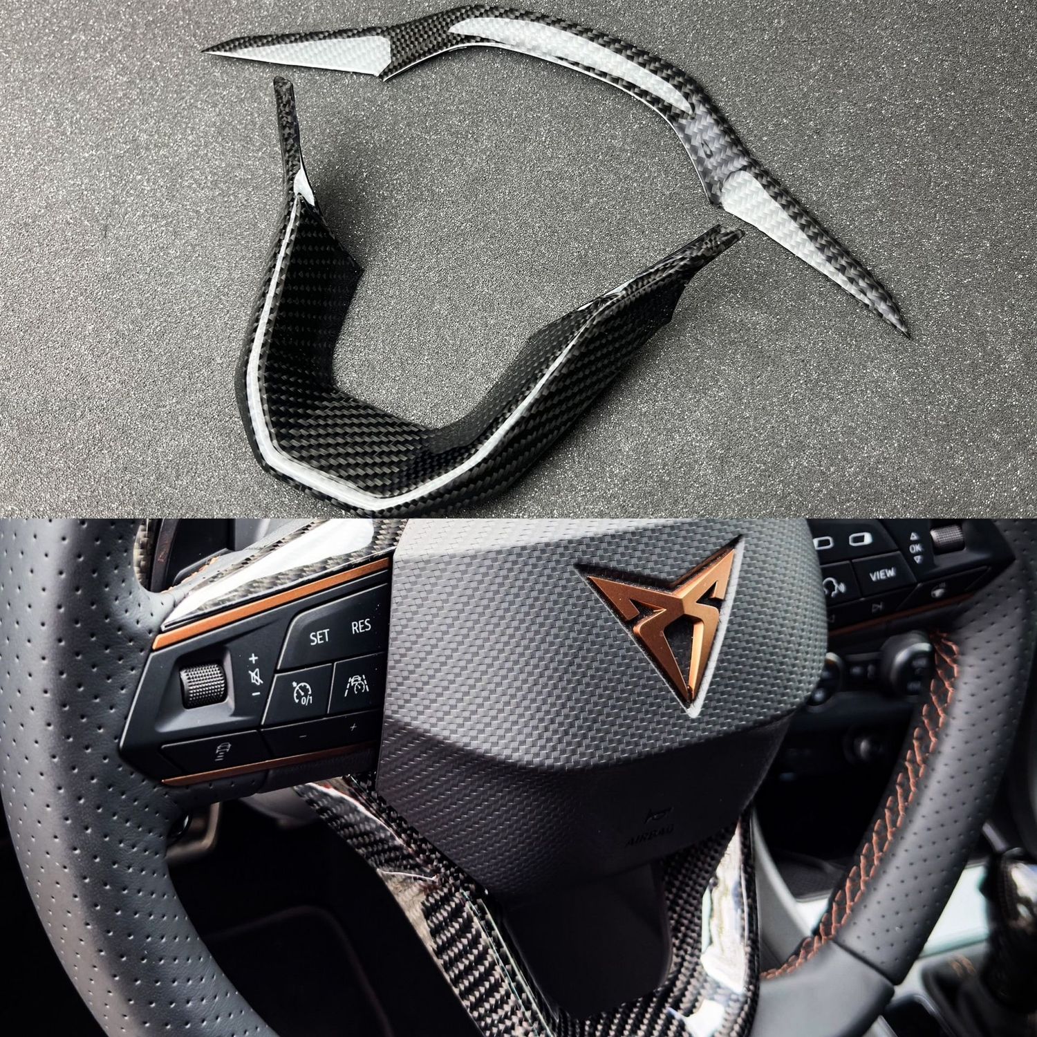 Echt Carbon Cover Lenkrad: SEAT / CUPRA Formentor , Ateca, Leon,  Tarraco, Born