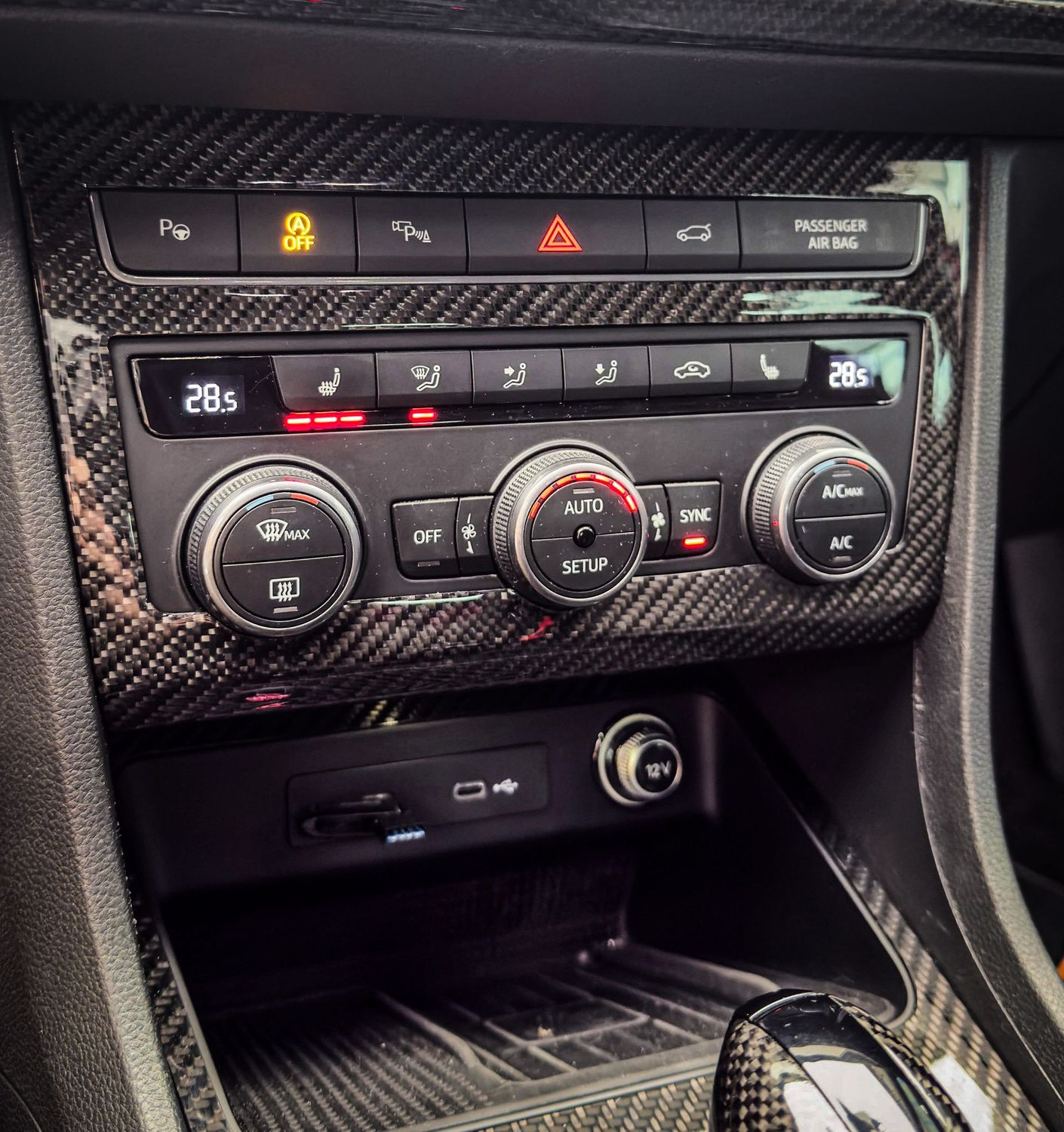 Seat / Cupra Ateca Carbon Blende Klimabedienteil A/C