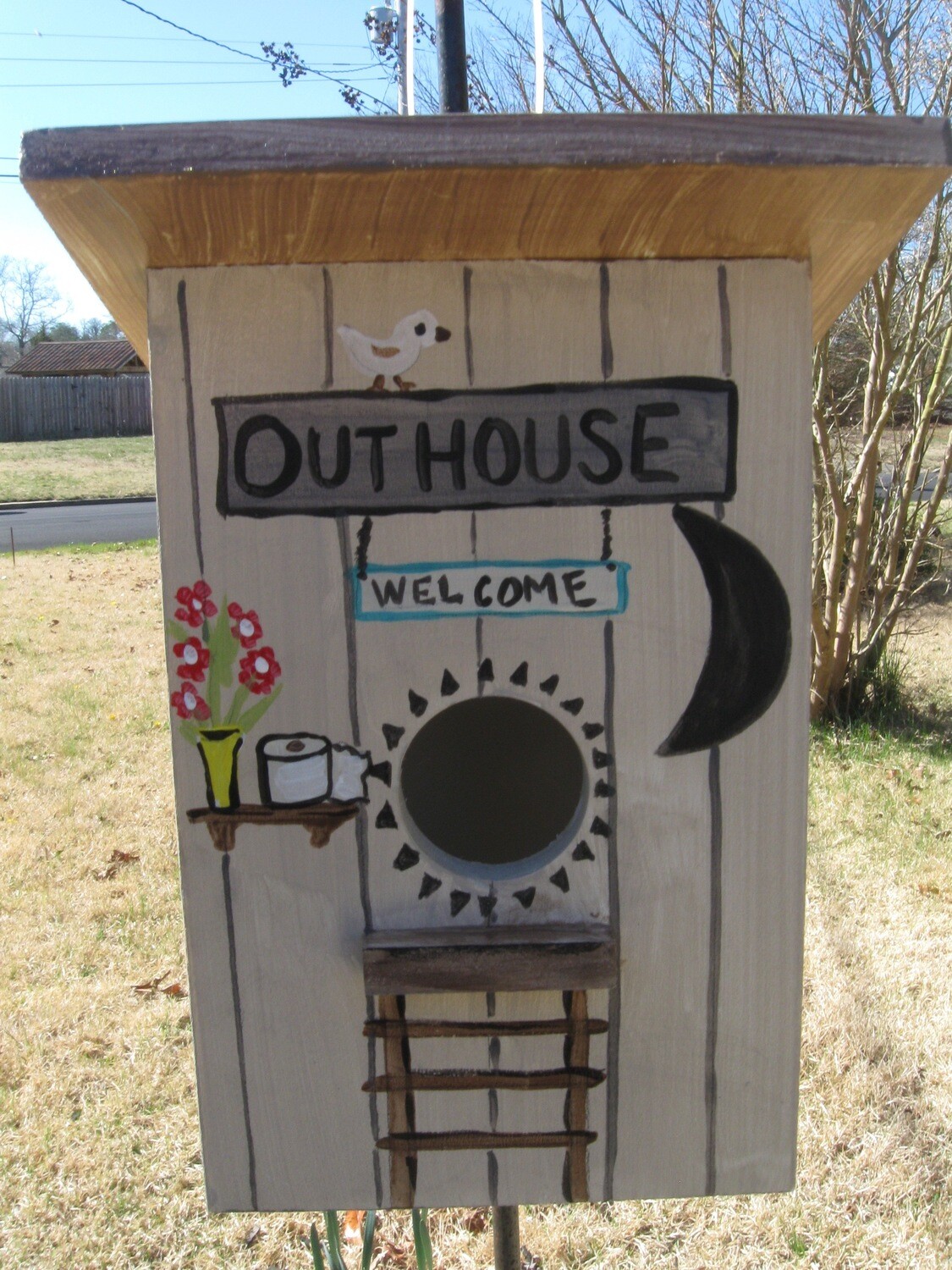 &quot;Out House&quot; birdhouse