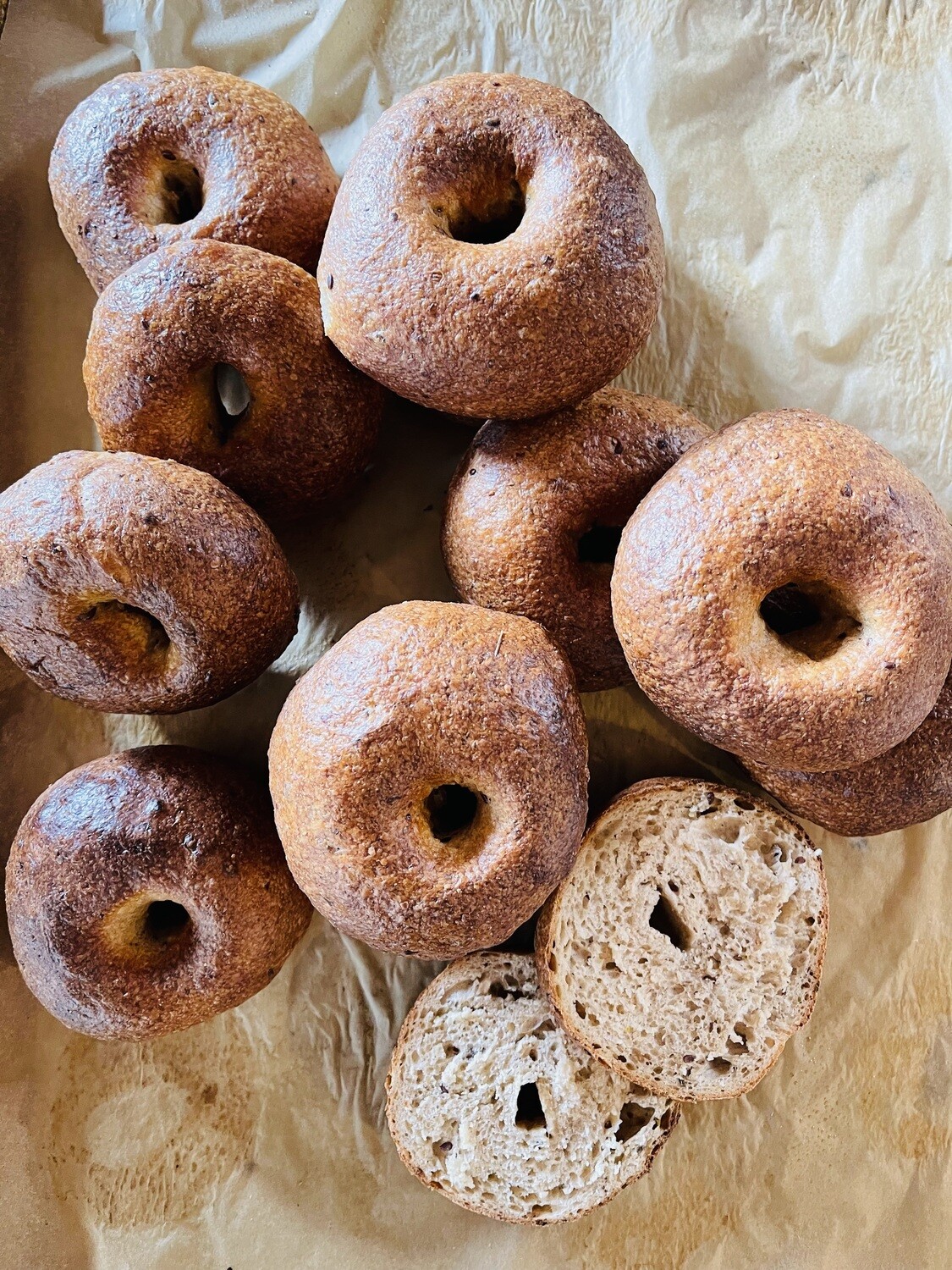 SOURDOUGH BAGEL - WHOLE WHEAT