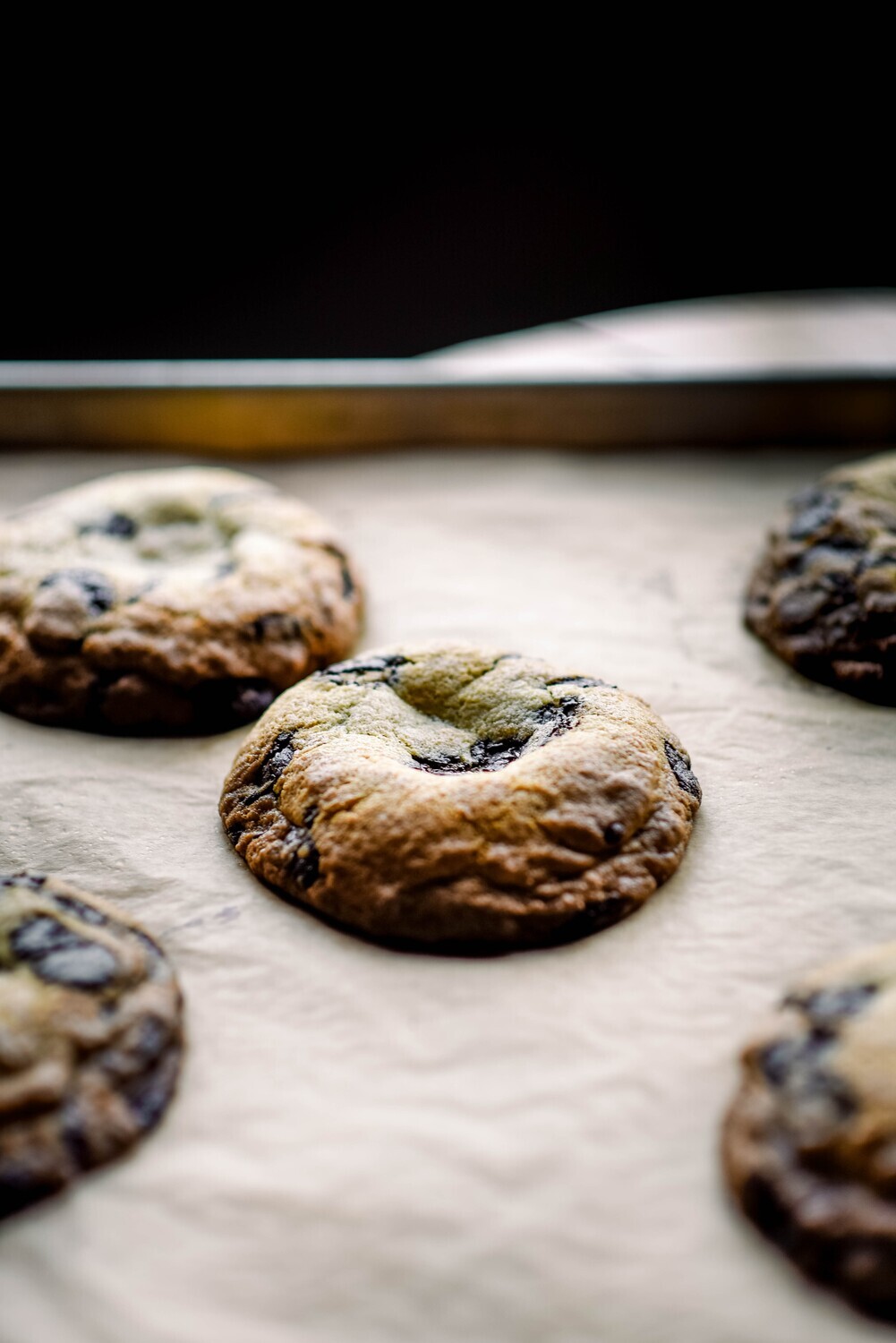 (sourdough) Bourbon Chocolate Chip Cookies
