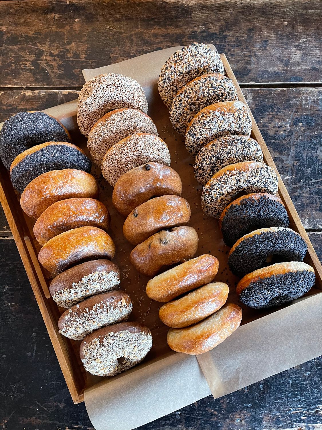 SHIPPED - BAGELS One Dozen (12) Sourdough Bagels, any variety