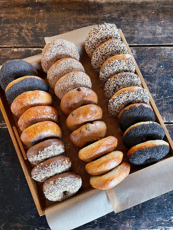 SHIPPED - BAGELS One Dozen (12) Sourdough Bagels, any variety