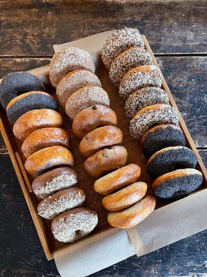 SHIPPED - BAGELS One Dozen (12) Sourdough Bagels, any variety