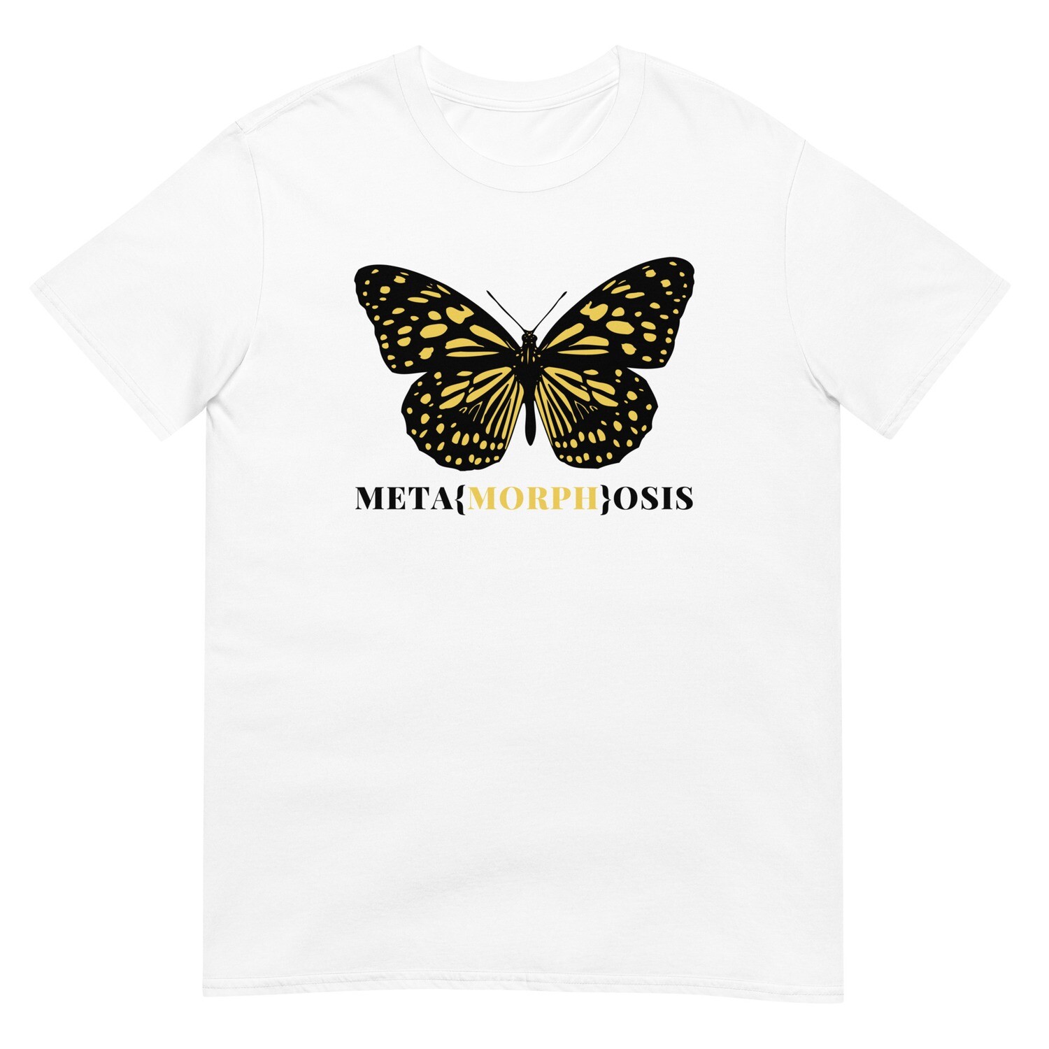 Yellow Butterfly Unisex Short-Sleeve T-Shirt, Size: S