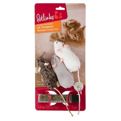Lil Creepers™ Mice Cat Toys - 3 Pack