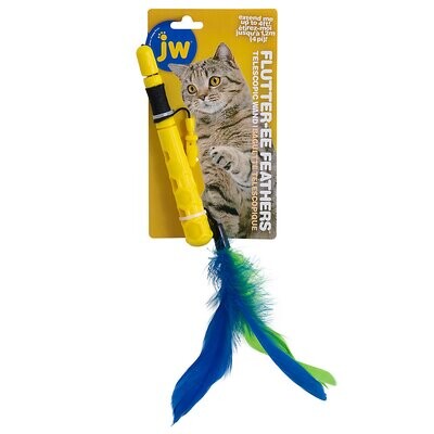 Telescopic Fluttery Feather Wand Cat Toy