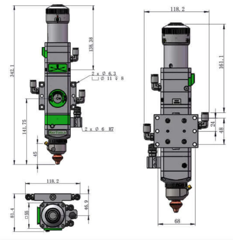 RAYTOOLS - [BT220(2kW)] - Fiber Laser Cutting Head