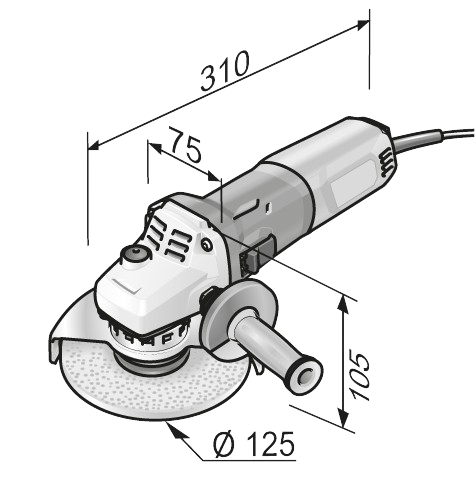FLEX LE-15 - 11 Angle Grinder Ø125mm – 1500W