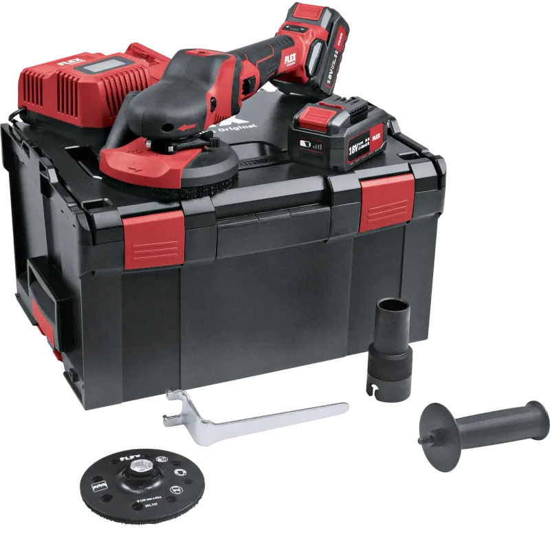 FLEX SE 125 - 18.0 - EC/5.0 Set  INOX Set (Cordless Supraflex Multi-Surface Grinding Specialist Set) Ø125mm 18V