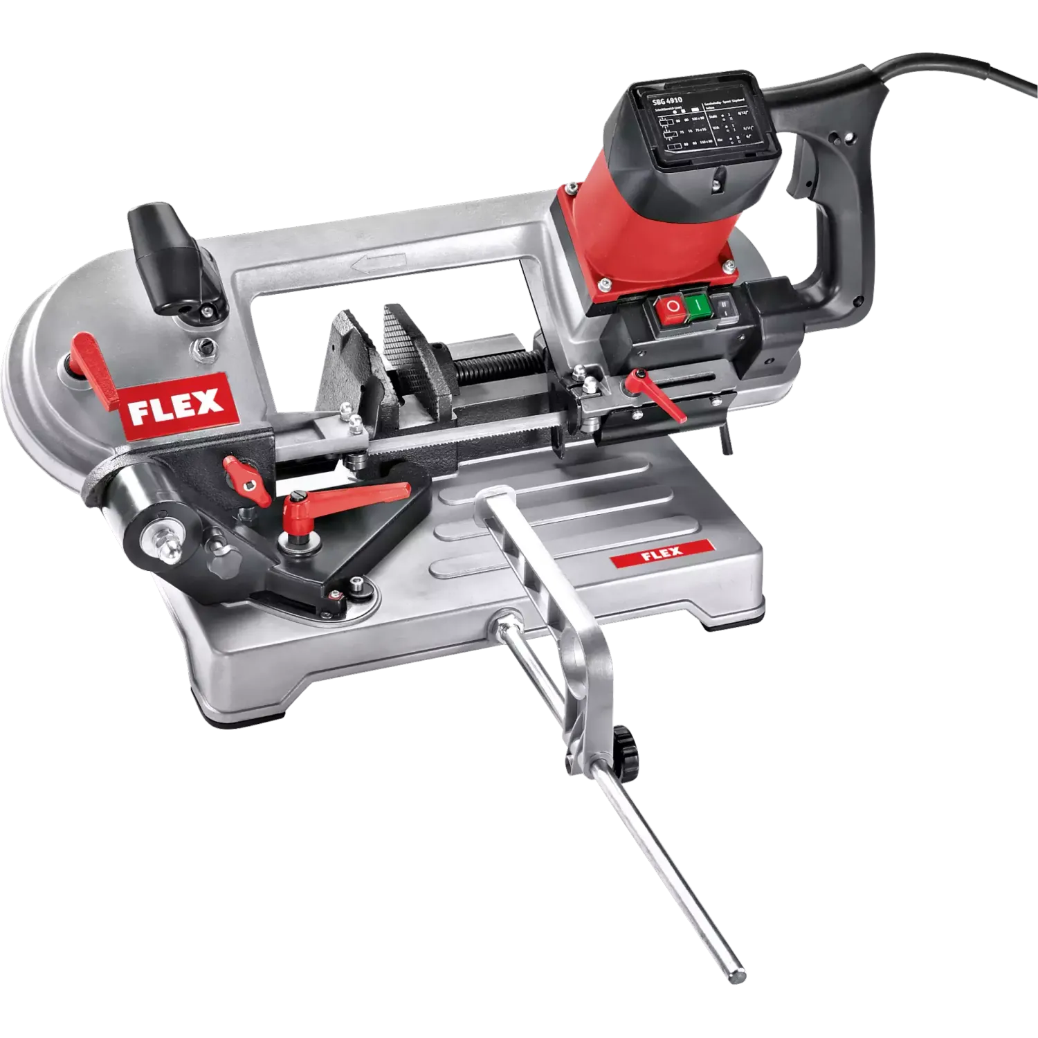 FLEX SGB 4910 Metal-cutting band saw with swivelling saw frame - 18V