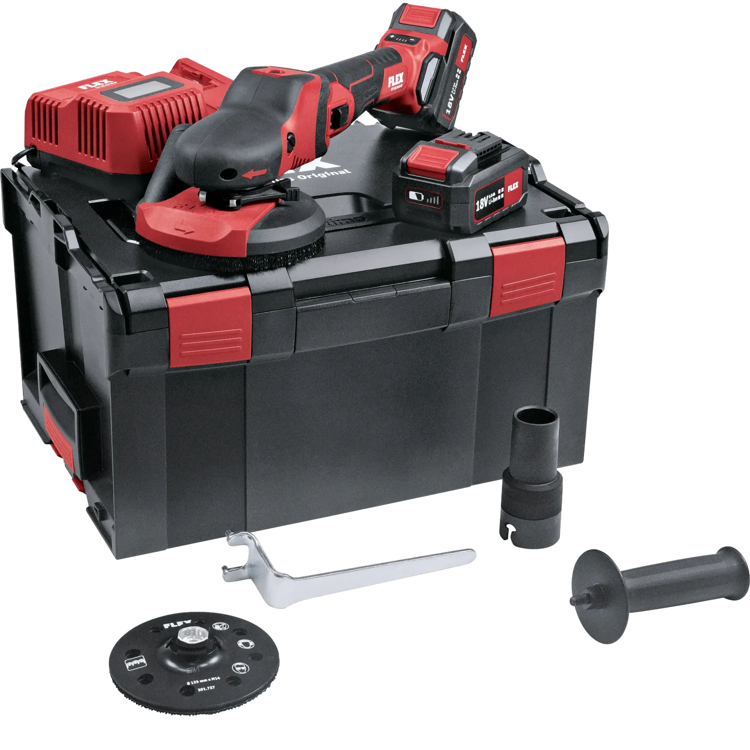 FLEX SE 125 18.0 - EC/5.0 Set  Supraflex Grinder Ø125 – 18V