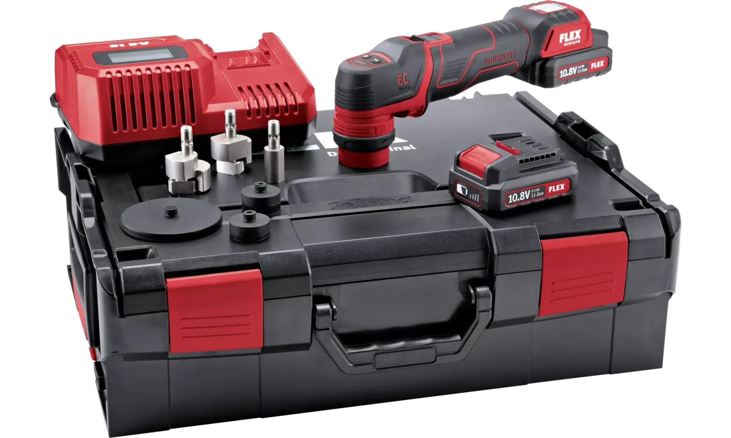 FLEX PXE 80 10.8- EC/2.5 P-Set - Rotary and Random Orbital Polisher Ø80mm – 10.8V