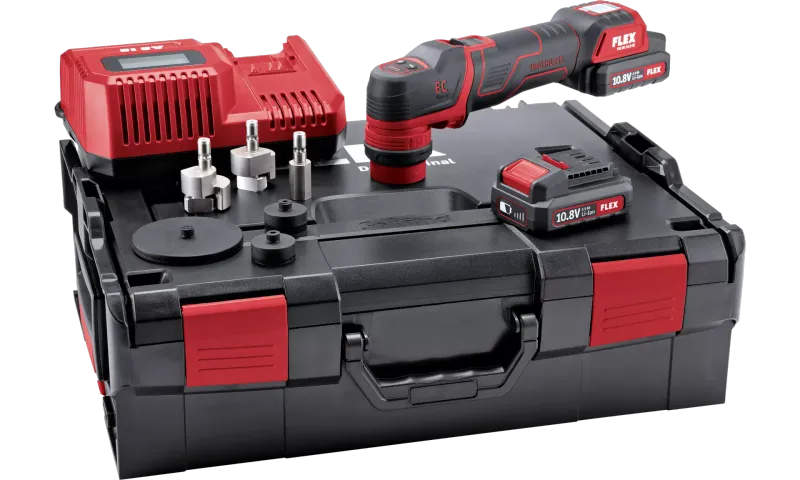 FLEX PXE 80 10.8- EC/2.5 P-Set - Rotary and Random Orbital Polisher Ø80mm – 10.8V