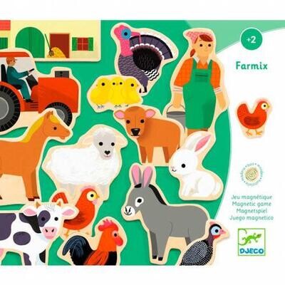 FARMIX - ÍMANS DE MADEIRA ANIMAIS DA QUINTA