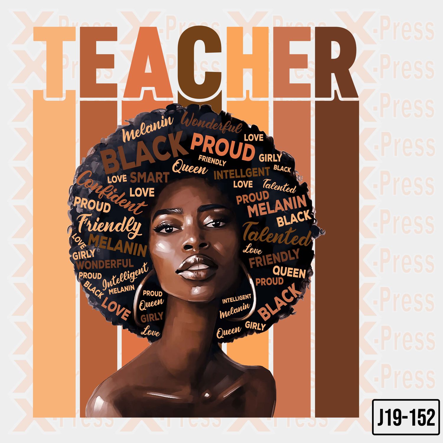 Womens Awesome Black Natural Teacher