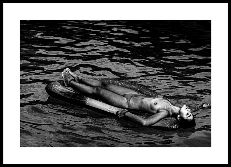 Sunbathing in the ocean