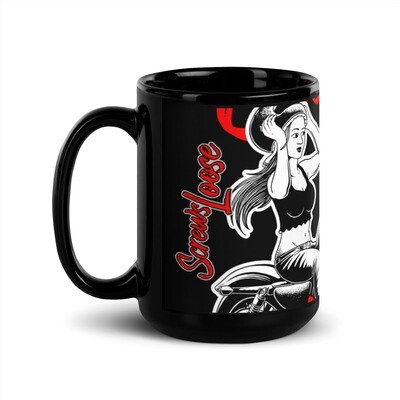Skully Got A Girl Black Glossy Mug