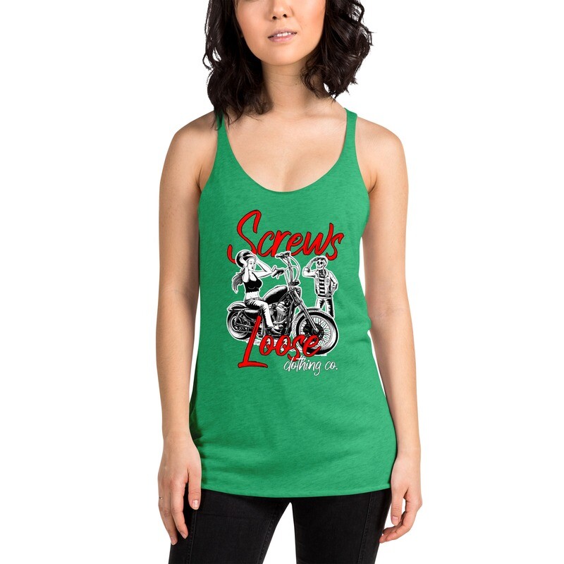 Skully Got A Girl Ladies Racerback Tank