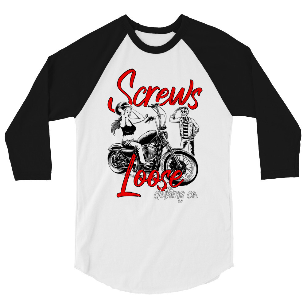 Skully Got a Girl 3/4 Sleeve Raglan Shirt
