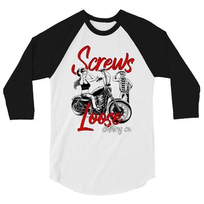 Skully Got a Girl 3/4 Sleeve Raglan Shirt