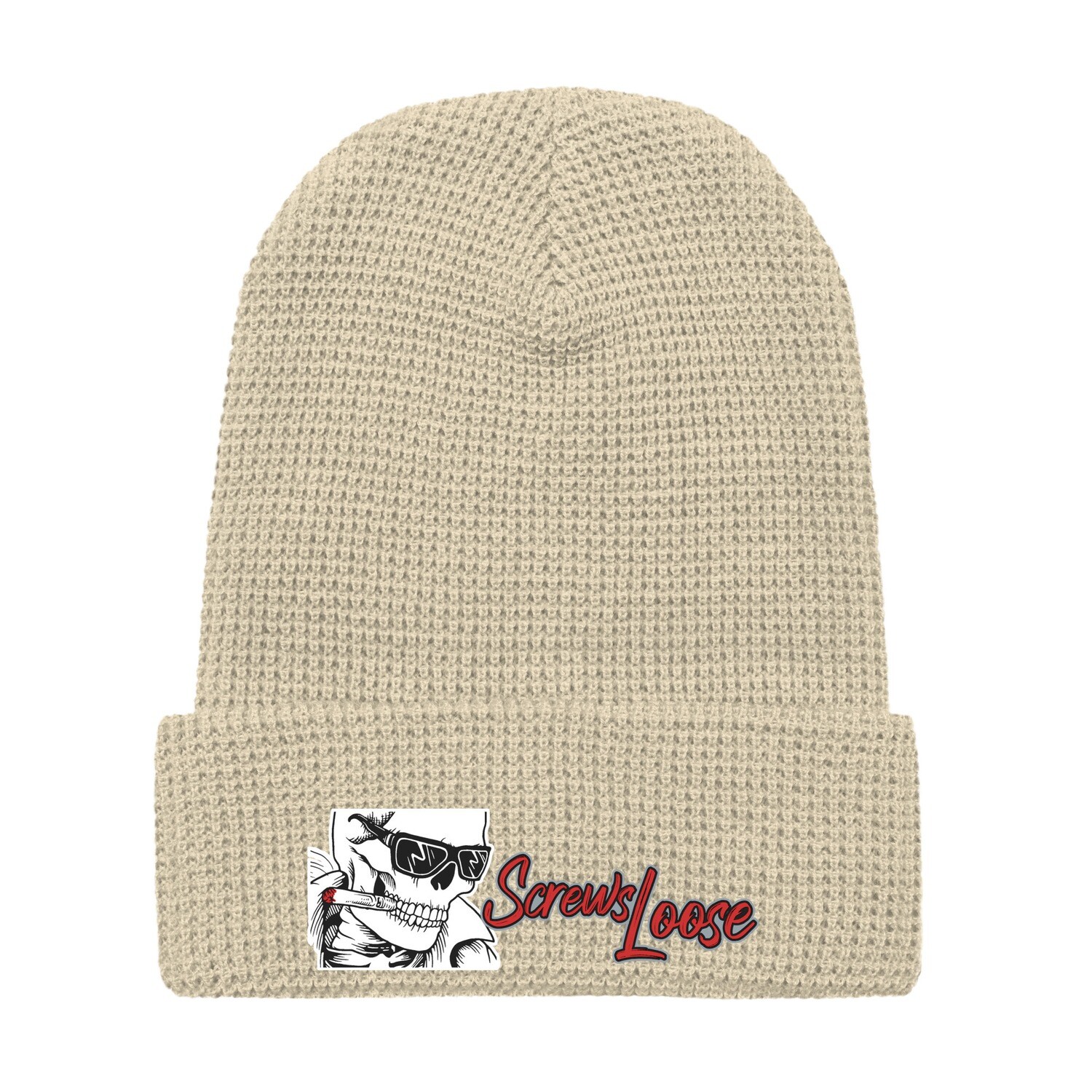 Smokin&#39; Skully Waffle Beanie