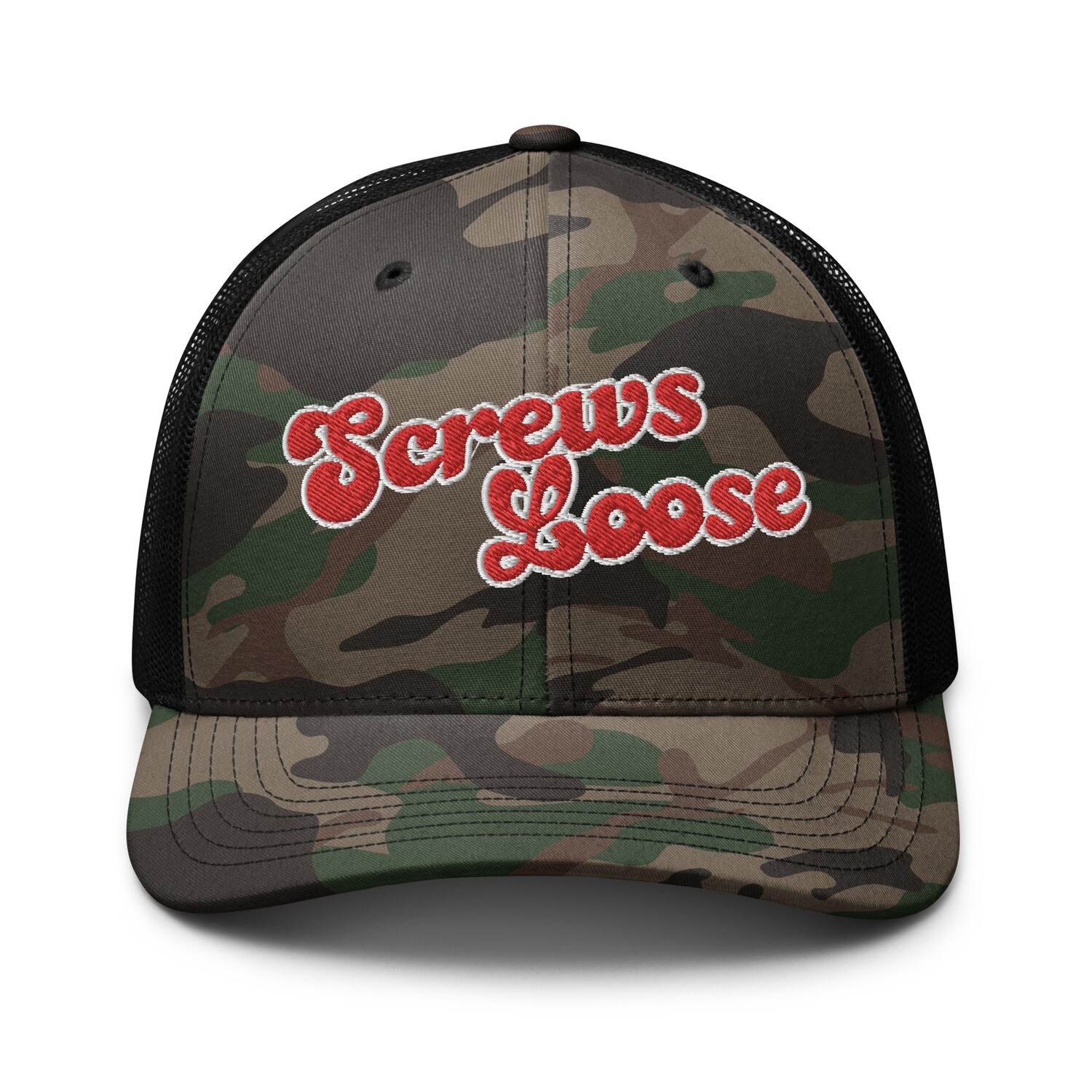 Groovy Screws Loose Camo Trucker Hat