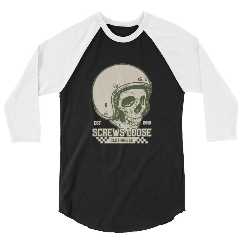 Chopper Hipster 3/4 Sleeve Raglan Shirt